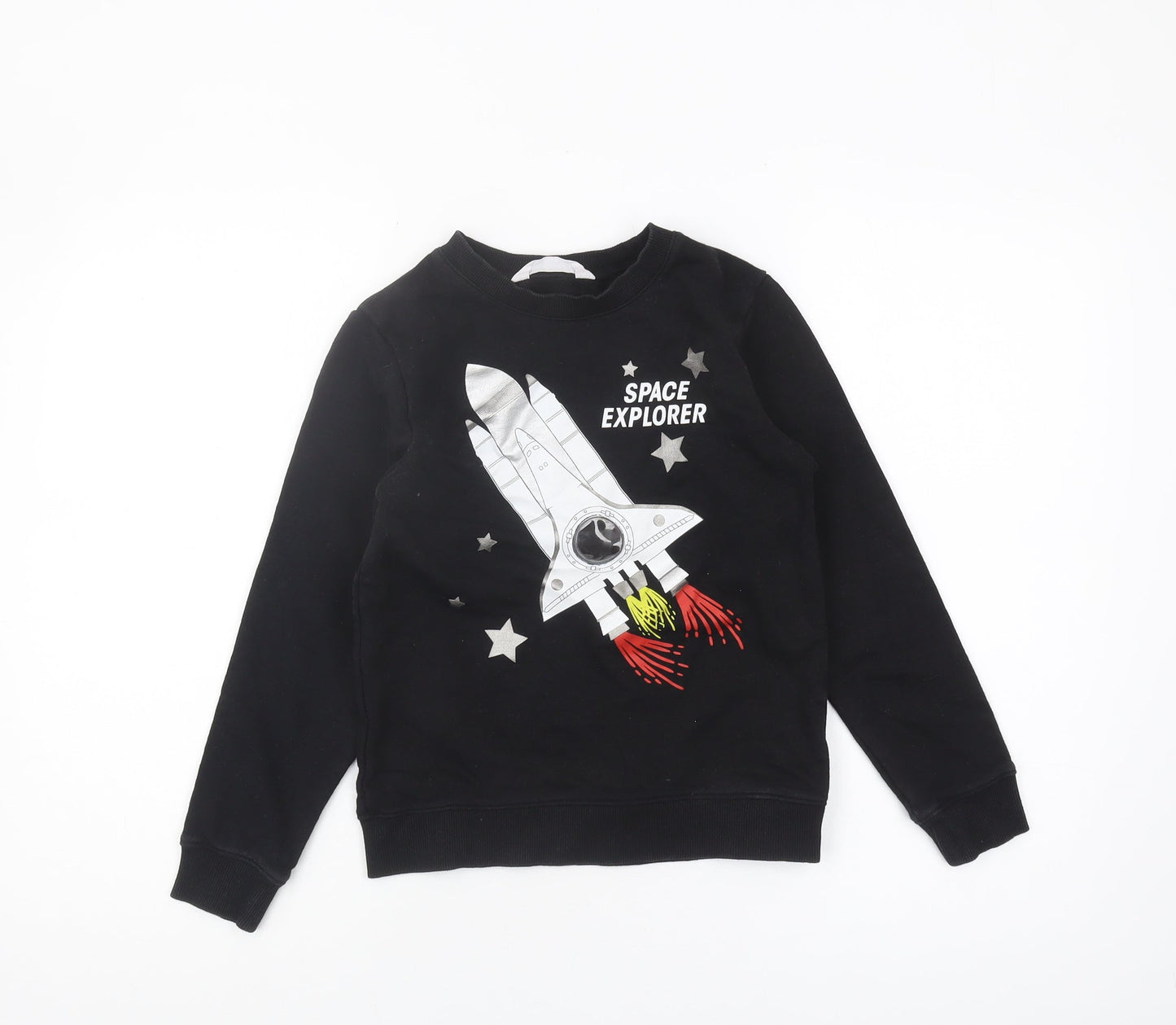 H&M Boys Black Space Explorer Sweatshirt 10 Years