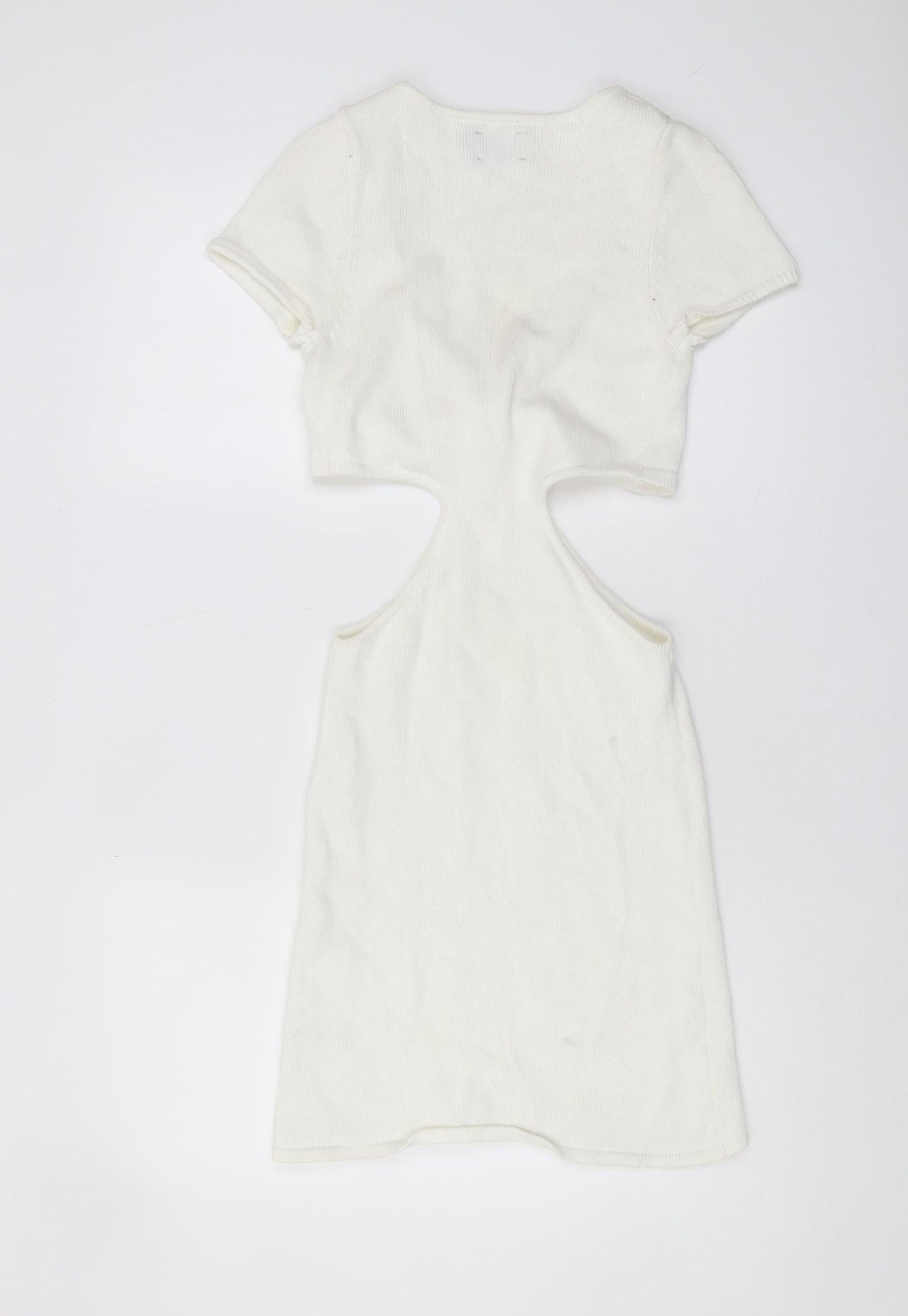 ASOS DESIGN Women's White Mini Cut Out Dress Size 8