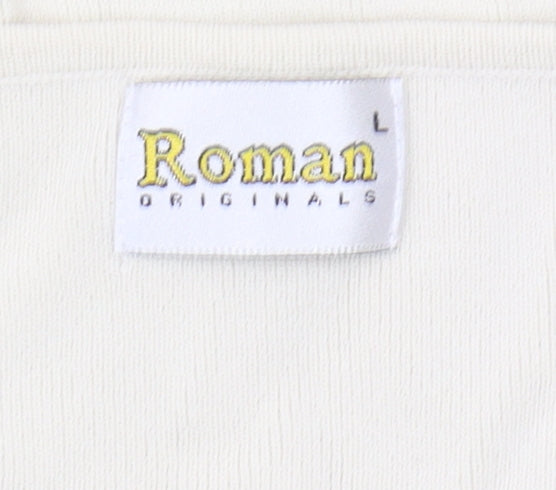 Womens UK Size L Roman Originals Beige Pullover Jumper