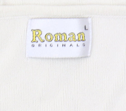 Womens UK Size L Roman Originals Beige Pullover Jumper