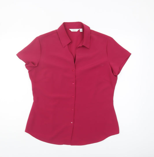 Womens UK Size 14 NEXT Red  Button-Up