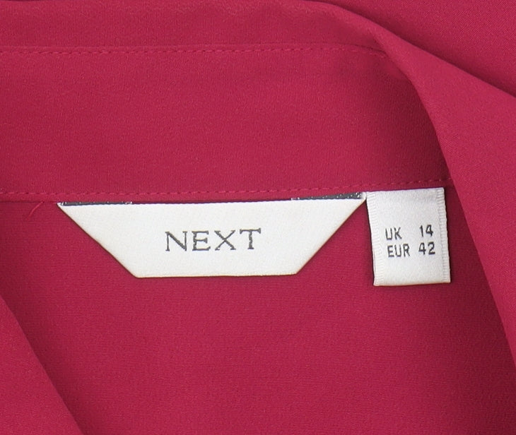 Womens UK Size 14 NEXT Red  Button-Up