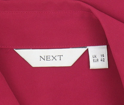 Womens UK Size 14 NEXT Red  Button-Up