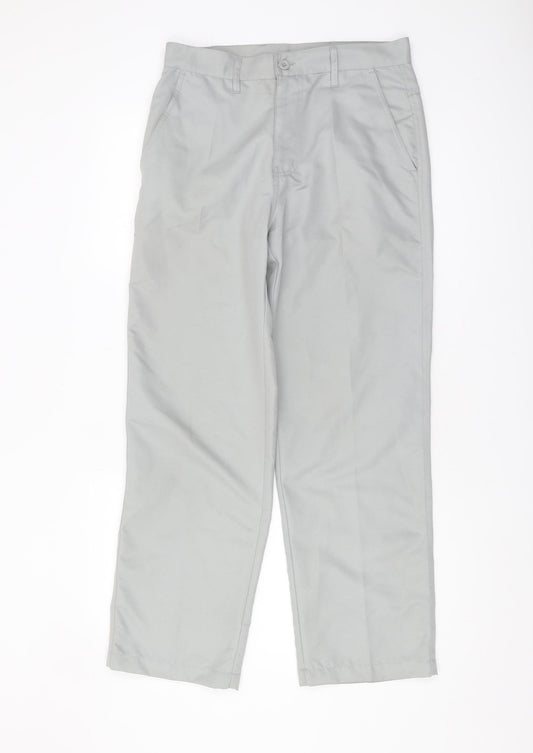 Dunlop Men's Grey Chino Trousers, Size S, Polyester