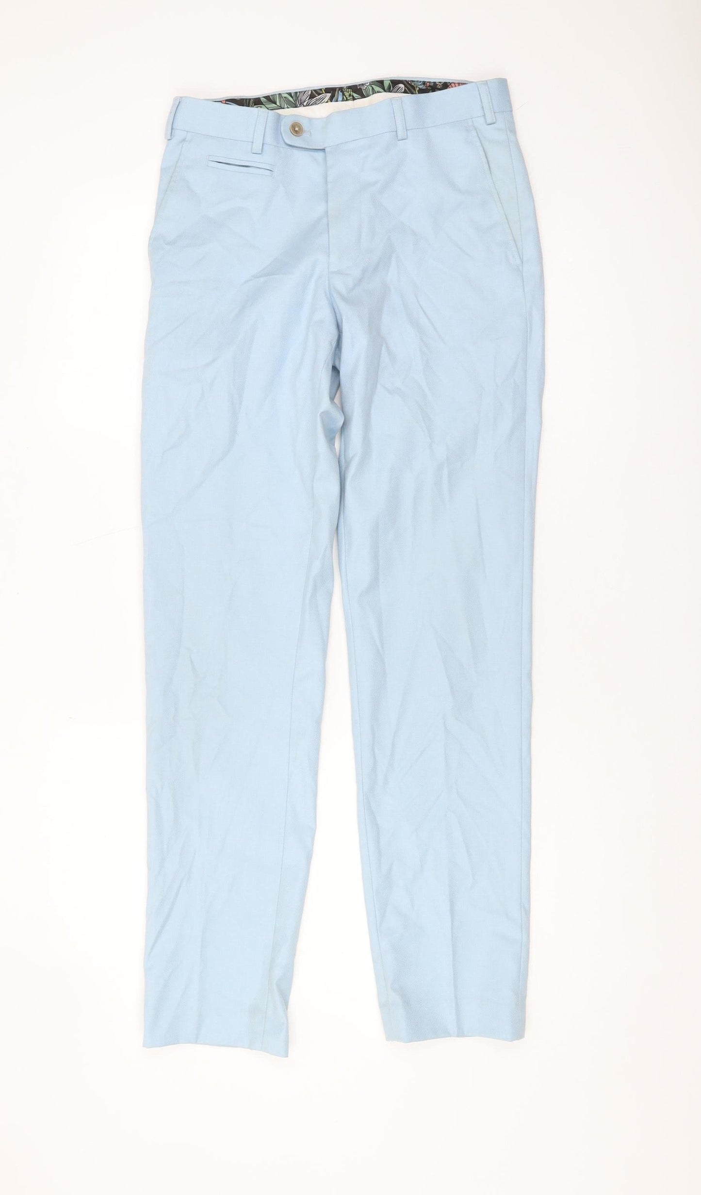 Skopes Men's Blue Tapered Trousers, Size 28