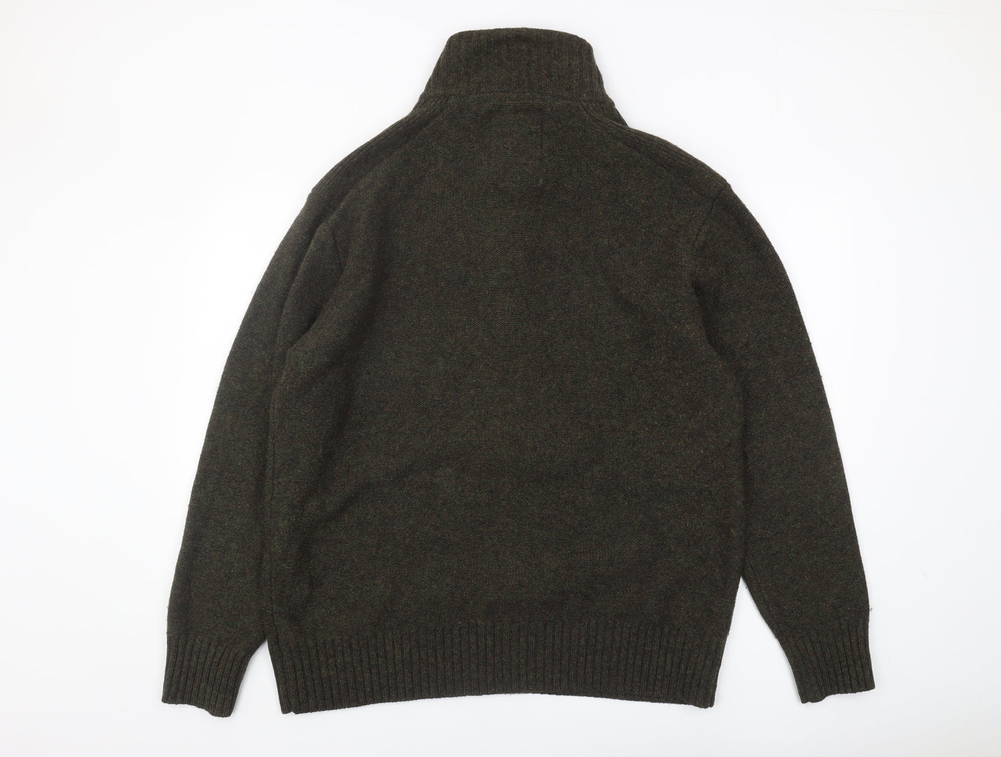 Next Men’s Green Wool Blend Henley Jumper 2XL