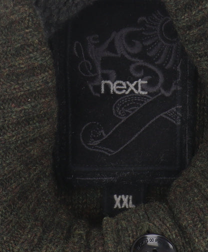 Next Men’s Green Wool Blend Henley Jumper 2XL
