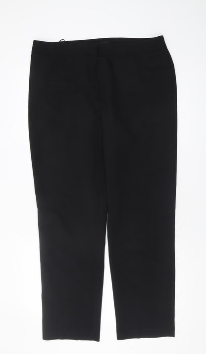Womens UK Size 14 Regular Et Vous Regular Fit  Black Trousers