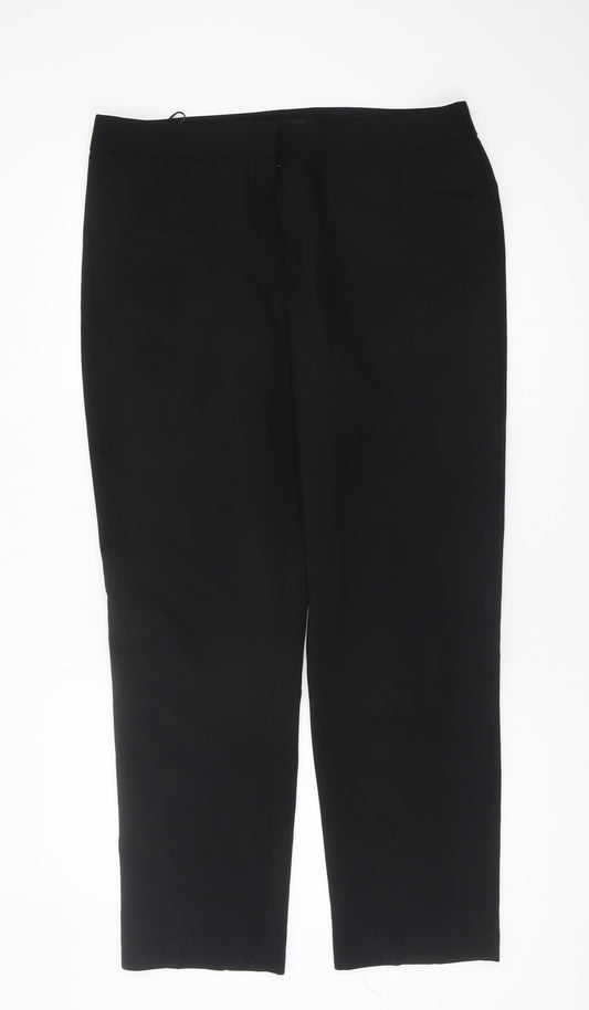 Womens UK Size 14 Regular Et Vous Regular Fit  Black Trousers