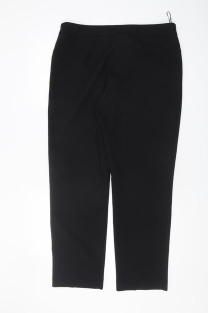 Womens UK Size 14 Regular Et Vous Regular Fit  Black Trousers