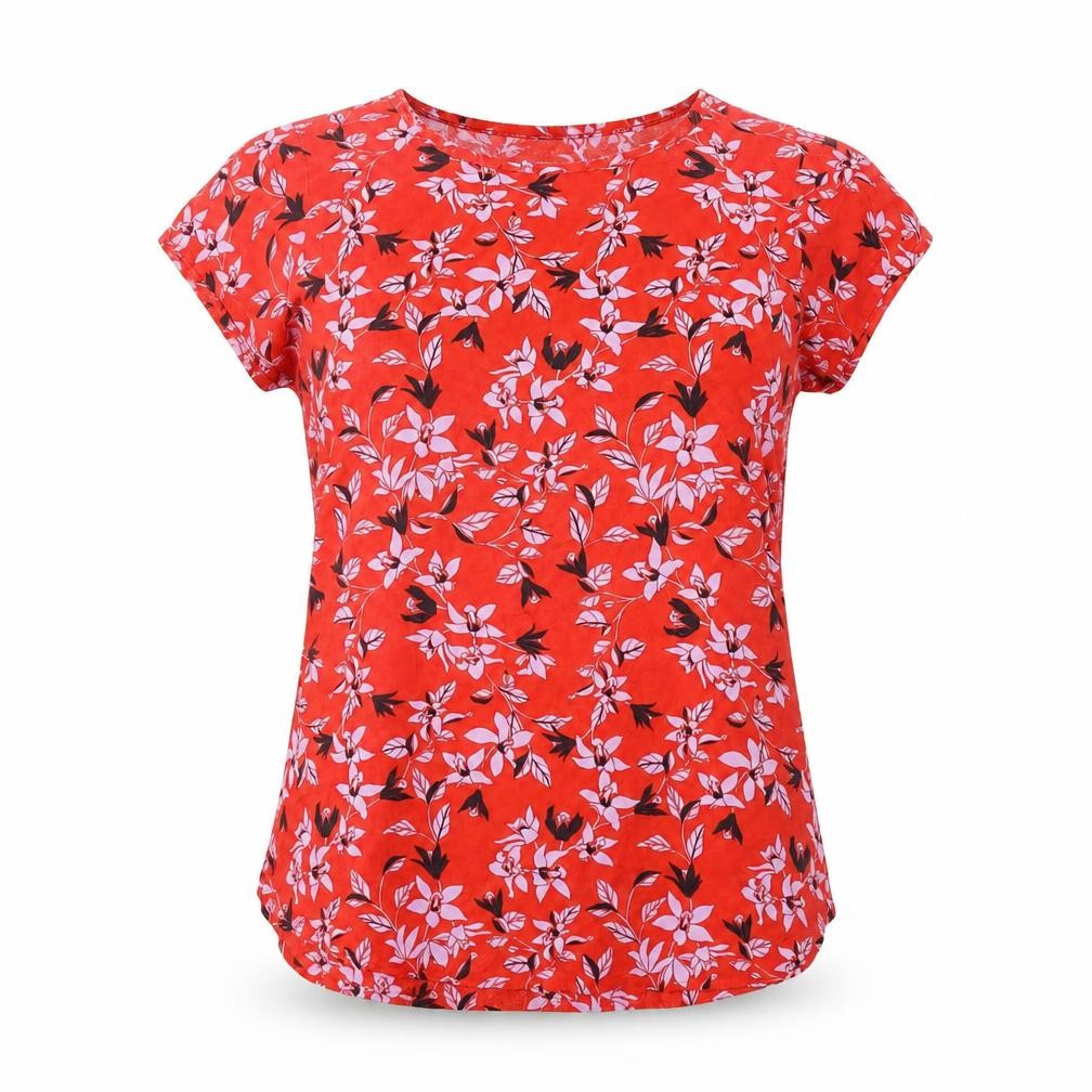 Womens UK Size XS VERO MODA Red Basic T-Shirt