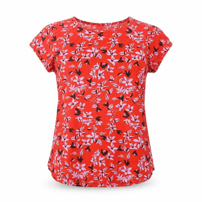 Womens UK Size XS VERO MODA Red Basic T-Shirt