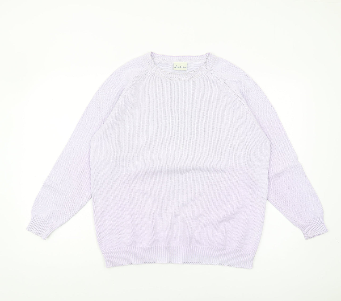Womens UK Size M Joie de Vivre Purple Pullover Jumper