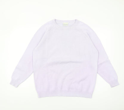 Womens UK Size M Joie de Vivre Purple Pullover Jumper