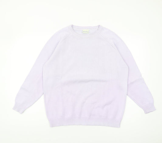 Womens UK Size M Joie de Vivre Purple Pullover Jumper