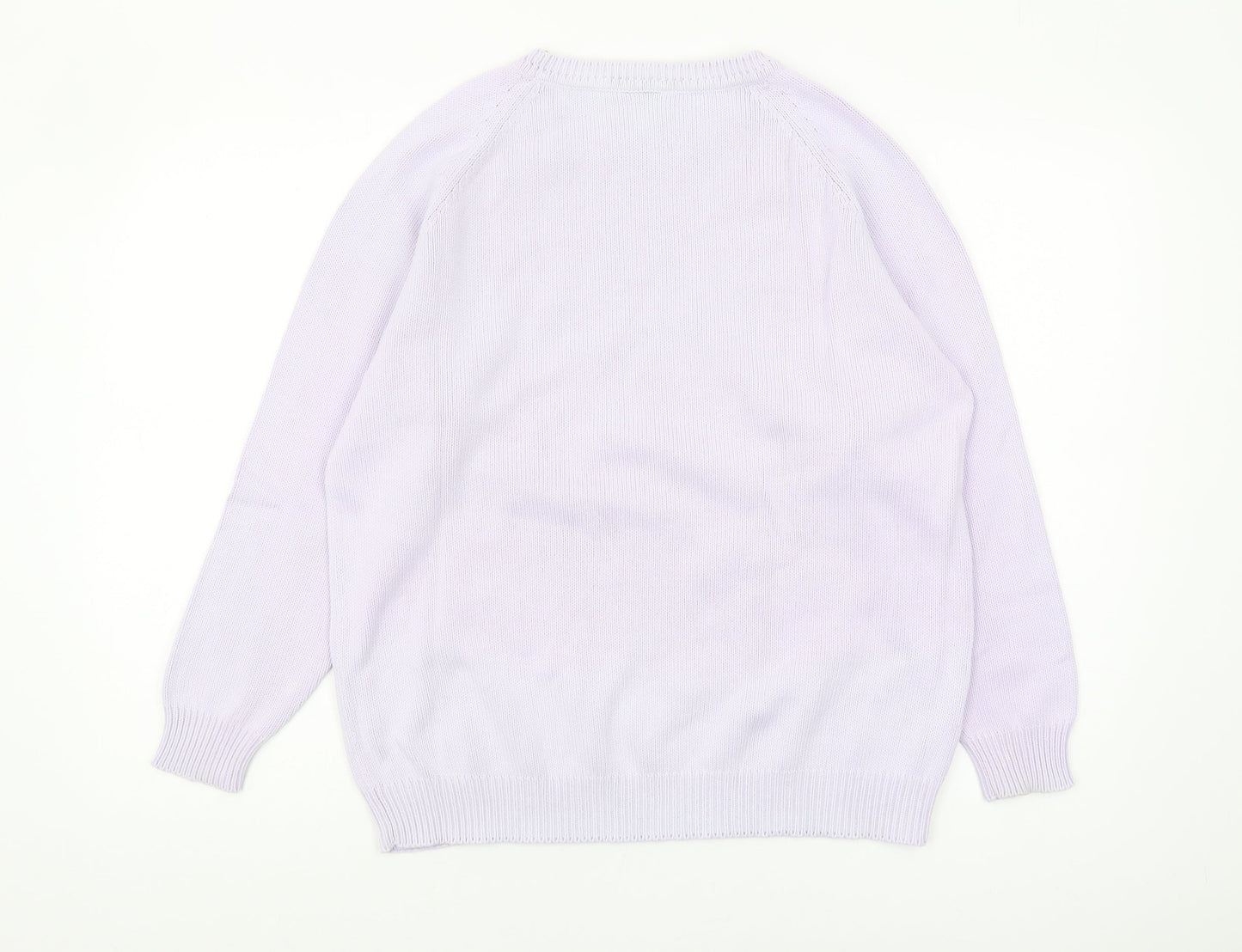Womens UK Size M Joie de Vivre Purple Pullover Jumper