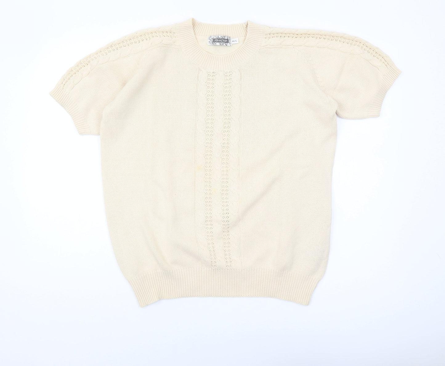 Mona Chester Women's Beige Knit Pullover Jumper M