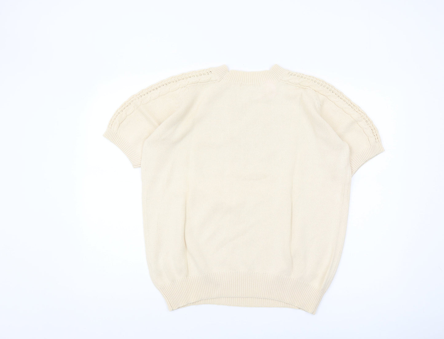 Mona Chester Women's Beige Knit Pullover Jumper M