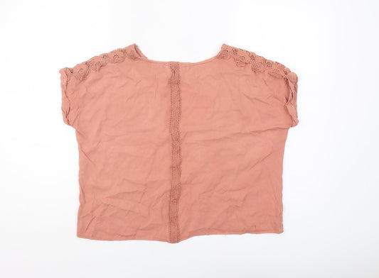 Womens UK Size 10 Oasis Pink  Blouse