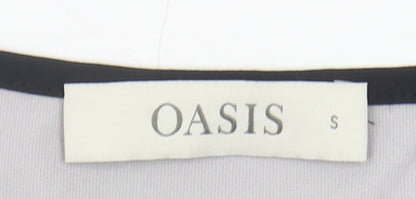 Womens UK Size S Oasis Multicoloured Basic T-Shirt