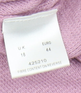 Eastex Women's Pink Knit Jumper Size 18