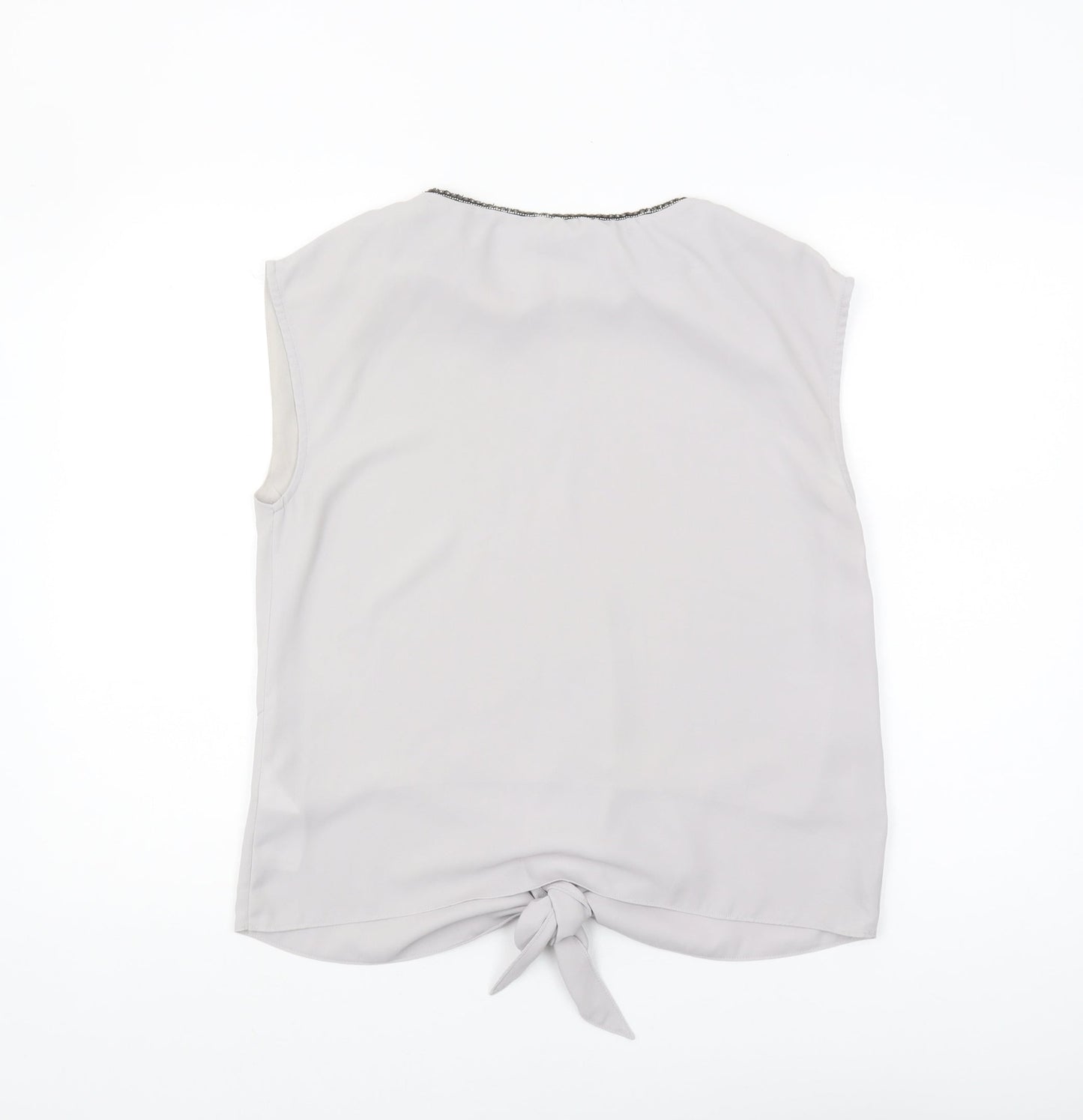 Womens UK Size 10 Oasis Grey Basic Blouse