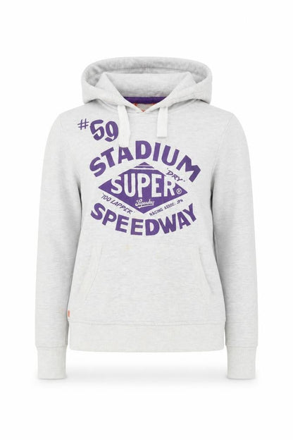 Womens UK Size S Superdry White Pullover Hoodie