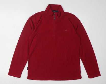 Granite Unisex Red Fleece Pullover Sweatshirt L