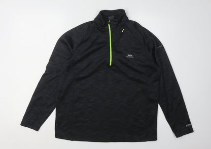 Trespass Men's Black 1/2 Zip Sweatshirt M