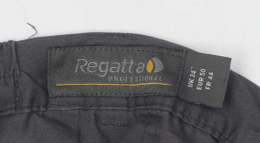 Regatta Professional Men's Grey Cargo Trousers, Size L, Workwear