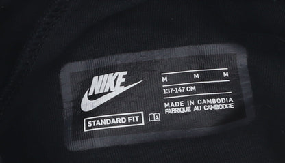 Nike Boys Black Jogger Trousers M Elastic Waist Casual