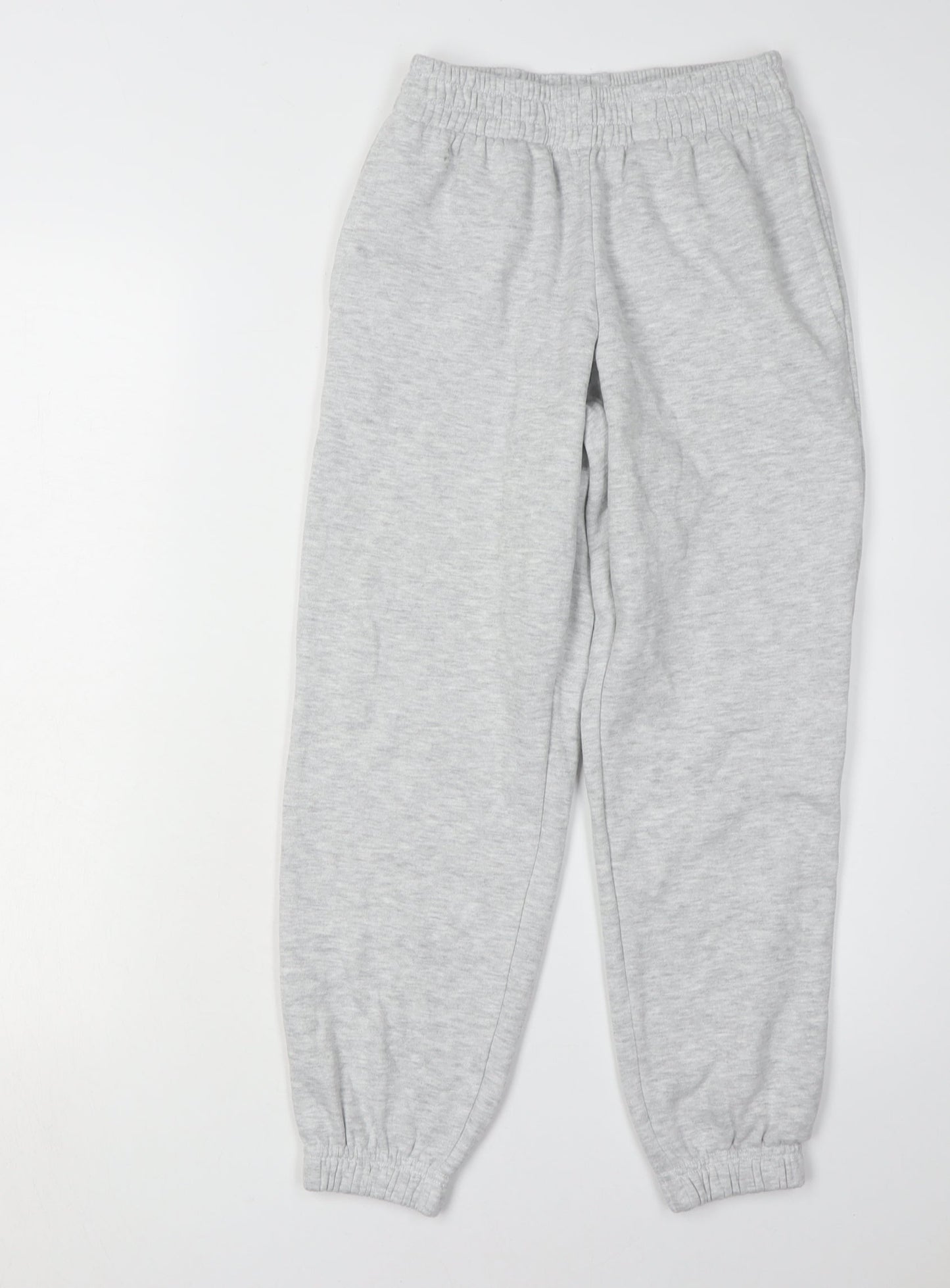 915 Girls Grey Jogger Trousers, Age 10-11, Cotton Blend