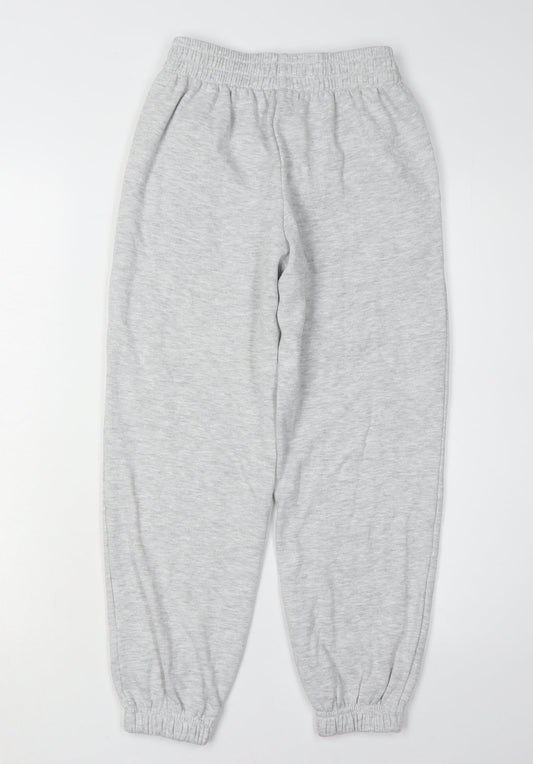 915 Girls Grey Jogger Trousers, Age 10-11, Cotton Blend