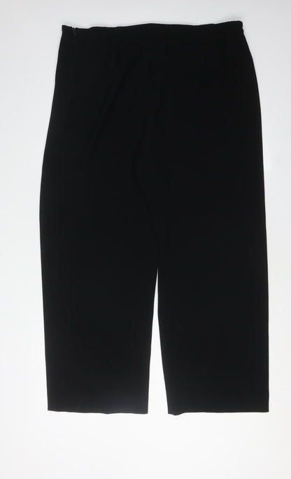 Womens UK Size 20 Eastex   Black Trousers