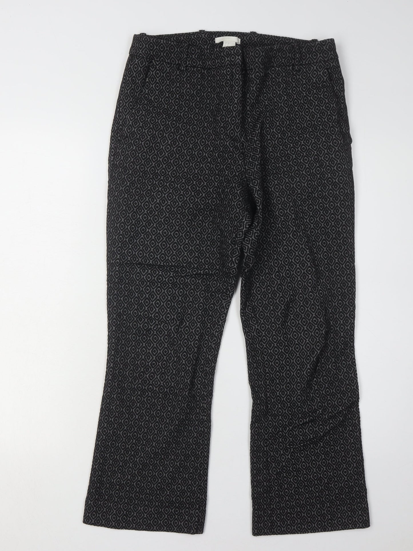 Womens UK Size 10 H&M Regular Fit Casual Workwear Black Trousers