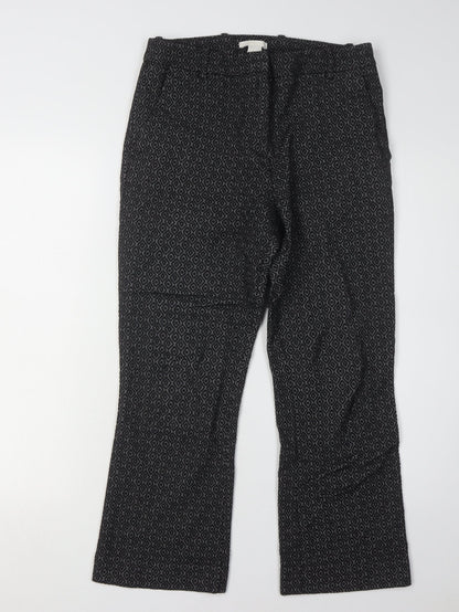 Womens UK Size 10 H&M Regular Fit Casual Workwear Black Trousers