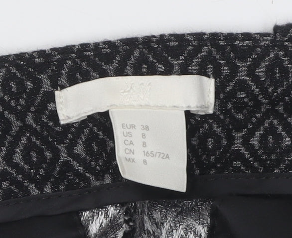 Womens UK Size 10 H&M Regular Fit Casual Workwear Black Trousers