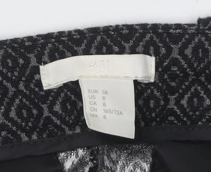 Womens UK Size 10 H&M Regular Fit Casual Workwear Black Trousers