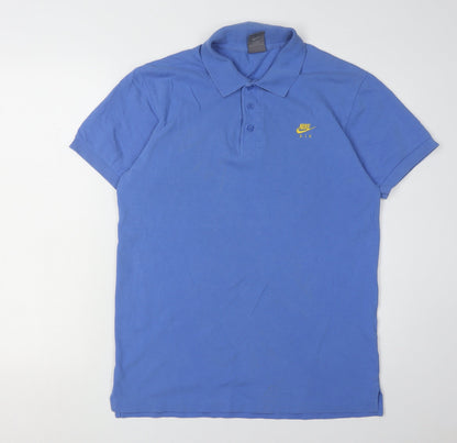 Nike Men's Blue Polo Shirt Medium Short Sleeve Casual
