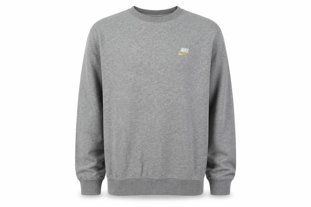 Front view of Nike unisex adults grey pullover sweatshirt s