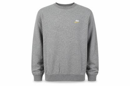 Front view of Nike unisex adults grey pullover sweatshirt s
