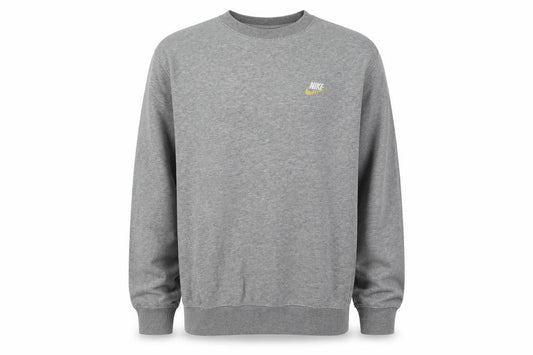 Front view of Nike unisex adults grey pullover sweatshirt s