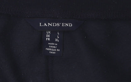 Lands' End Men's Black Sweatpants L – Casual Comfort