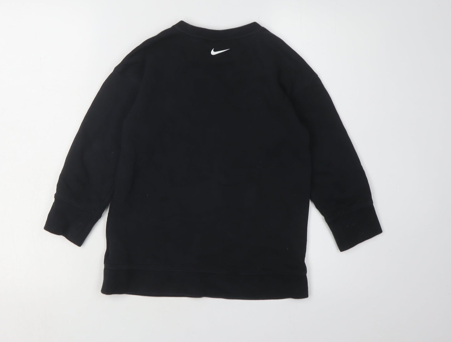 Nike Boys Black XS Pullover Sweatshirt, Logo Accent