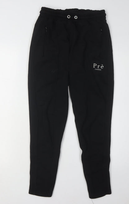 Prè London Black Jogger Trousers, Small, Unisex, Casual