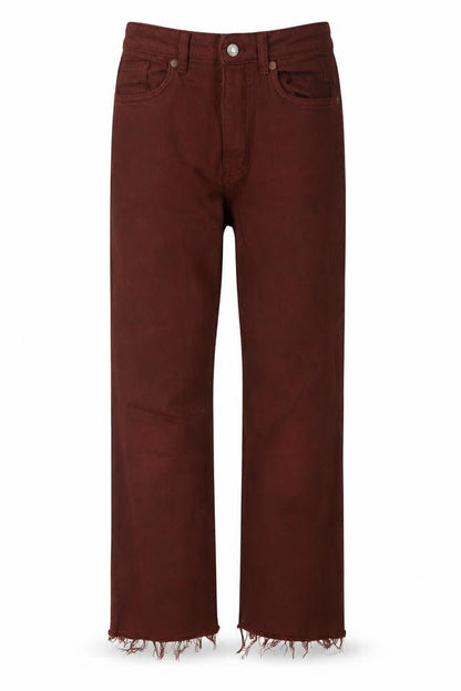 Womens UK Size 2 Zara Regular Fit Straight Brown Jeans