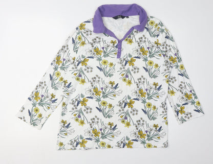 Womens UK Size L Isle Essentials Multicoloured  Button-Up