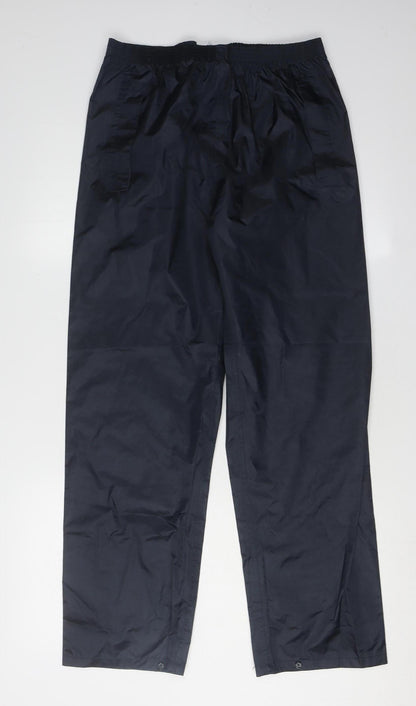 Regatta Unisex Kids Black Rain Trousers L Size Waterproof