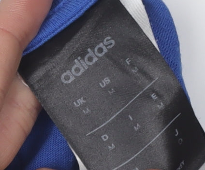 Adidas Men's Blue Crew Neck T-Shirt, Size M