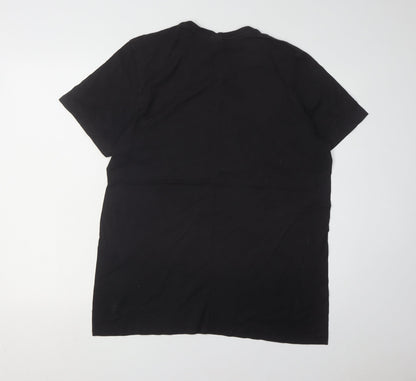 Adidas Men's Black Graphic Print T-Shirt, Medium